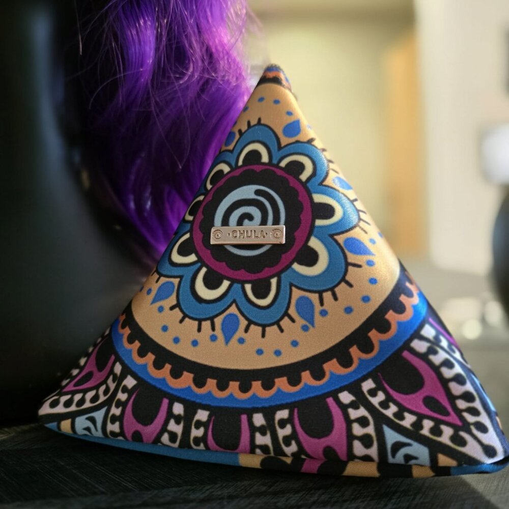 Chula Pyramid Wristlet Bag - Bold‎ Mandala Design